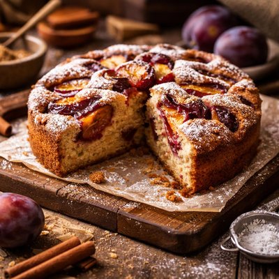 Image of Rustic Plum Cake