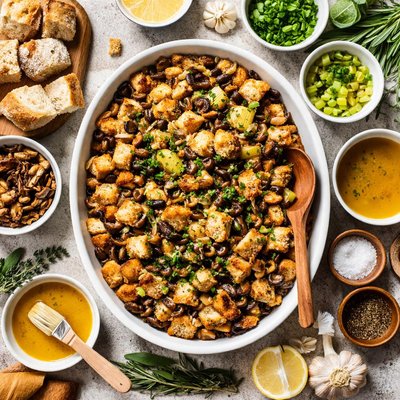Image of Rustic Porcini Onion Stuffing