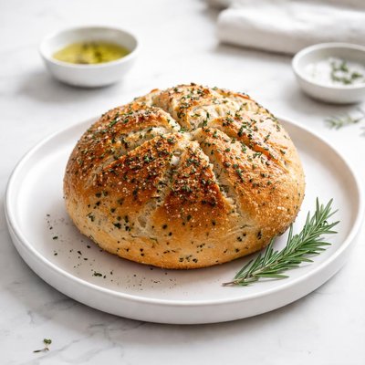 Image of Rustic Round Herb Bread