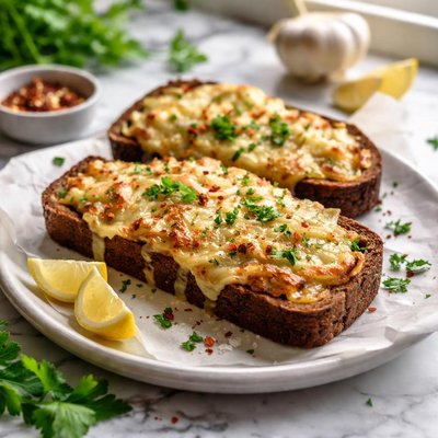 Image of Rye Cheese Toast with Garlic