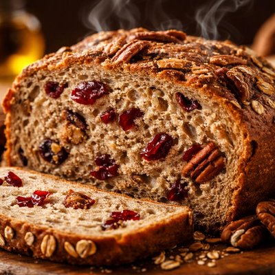 Image of Rye W Dried Cranberries and Toasted Pecans a B M Dough Cycle