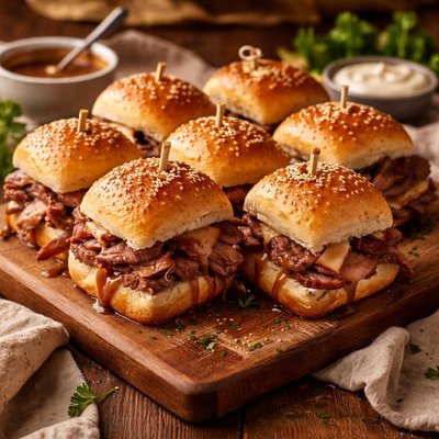Image of S L Hot Roast Beef Party Sandwiches