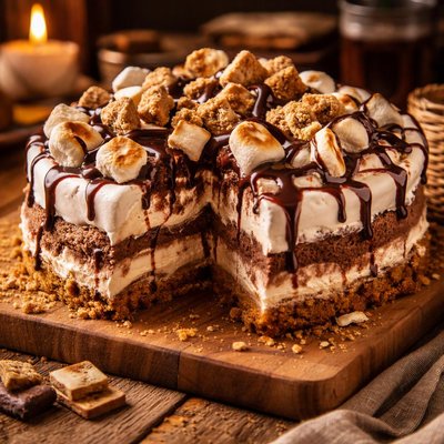 Image of S Mores Ice Cream Cake