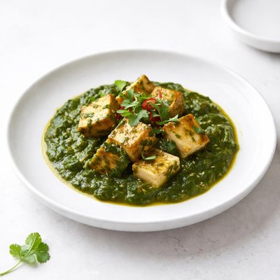 Image of Saag Tofu Indian Tofu with Spinach