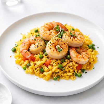 Image of Saffron Rice with Shrimp and Scallops