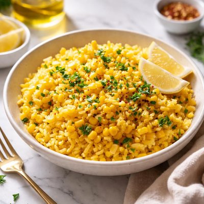 Image of Safron Rice with Sweet Corn