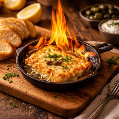 Image of Saganaki Flaming Cheese