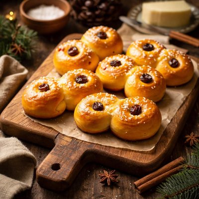 Image of Saint Lucia Buns Lussekatter Saffron Buns