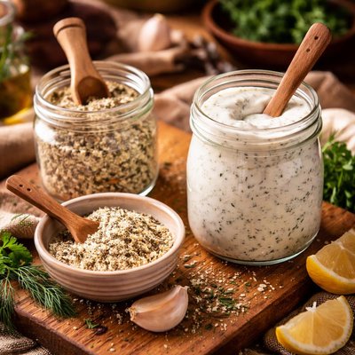Image of Salad Dressing Mix and Dressing