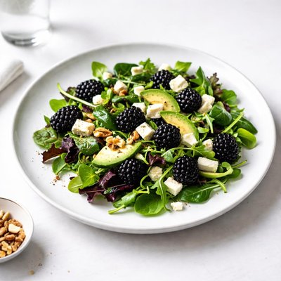 Image of Salad with Blackberries and Goat Cheese Sweden