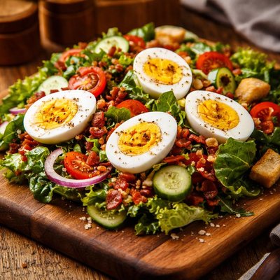 Image of Salad with Hard Boiled Egg