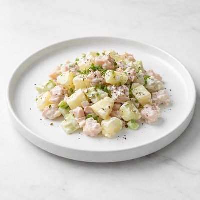 Image of Salade Curichoise Potato Salad W Ham Celery and Cream