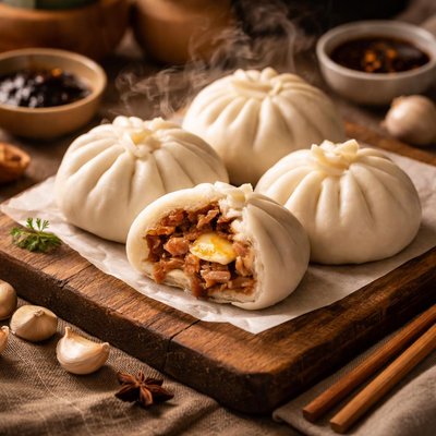 Image of Salapow Steam Buns Dia Bao or Dim Sum