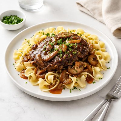 Image of Salisbury Steak with Noodles