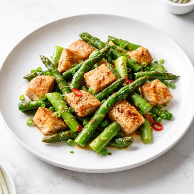 Image of Salmon and Asparagus Stir Fry