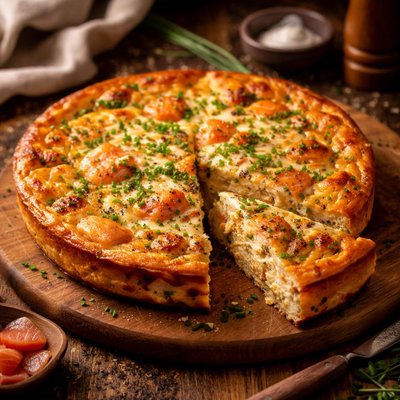 Image of Salmon and Chive Crustless Quiche