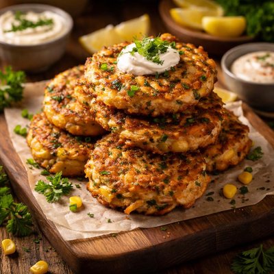 Image of Salmon and Corn Fritters