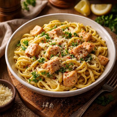 Image of Salmon and Leek Pasta