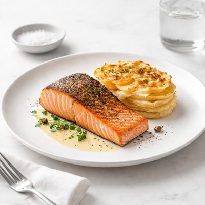Image of Salmon and Scalloped Potatoes