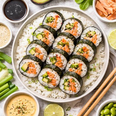 Image of Salmon Avocado Sushi