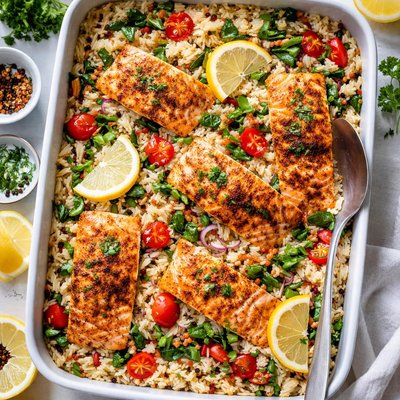 Image of Salmon Basmati Rice Bake