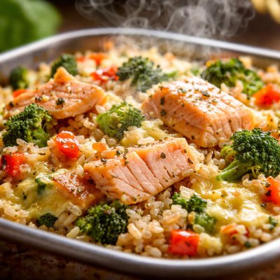 Image of Salmon Brown Rice Bake