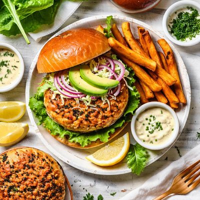 Image of Whole30 Salmon Burger