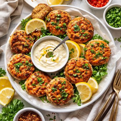 Image of Salmon Cakes with Lemon Aioli