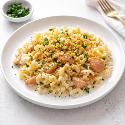 Image of Salmon Casserole with Noodles