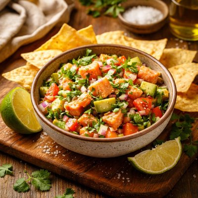 Image of Ceviche de Salmón Saludable para el Corazón