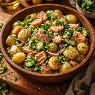 Image of Salmon Cilantro Potato Salad