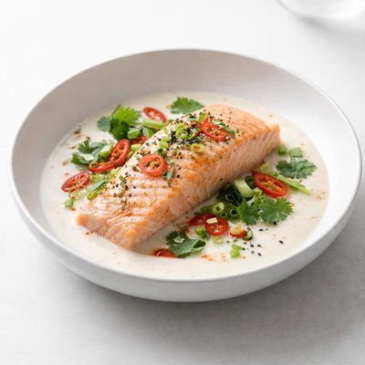 Image of Salmon Cooked in Coconut Milk