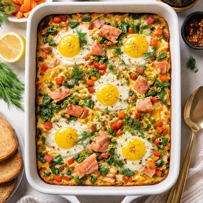 Image of Salmon Egg Breakfast Casserole