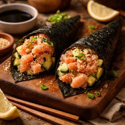 Image of Whole30 Salmon Hand Roll