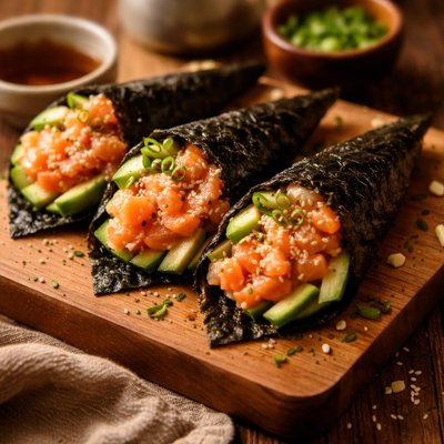 Image of Whole30 Salmon Handroll