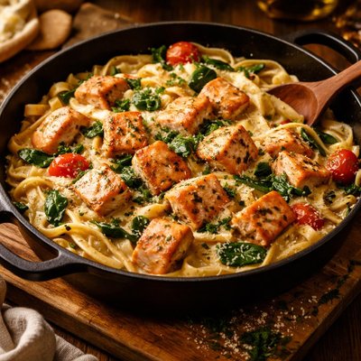 Image of Salmon Pasta Skillet