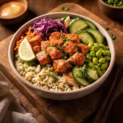 Image of Whole30 Salmon Poke Bowl