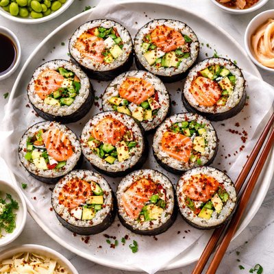 Image of Whole30 Salmon Sushi Rolls