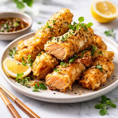 Image of Tempura de Salmón sin Soja.