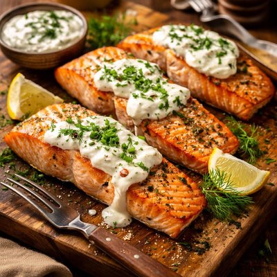 Image of Salmon with Horseradish Cream