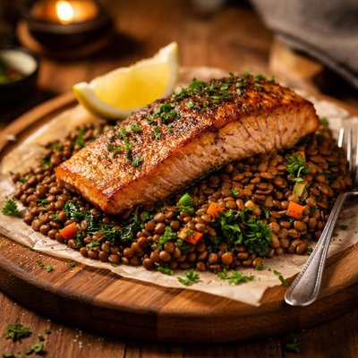 Image of Salmon with Lentils