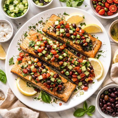 Image of Salmon with Mediterranean Salsa