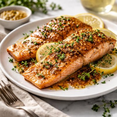 Image of Salmon with Mustard and Honey