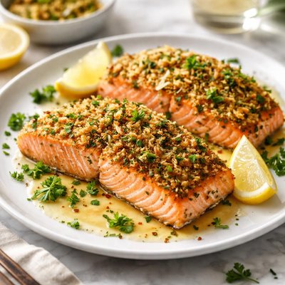 Image of Salmon with Parmesan Crust
