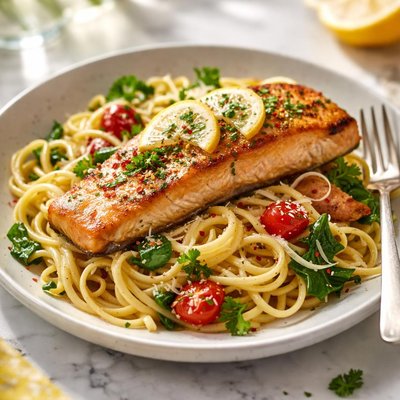 Image of Salmon with Pasta