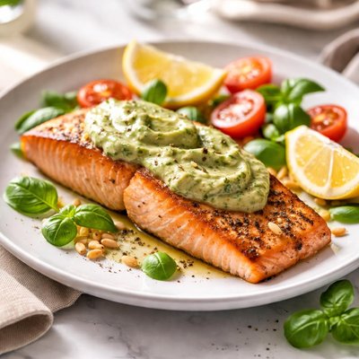 Image of Salmon with Pesto Mayonnaise