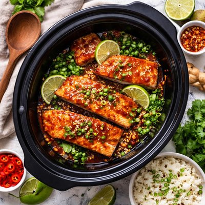 Image of Salmon with Sweet Chile Glaze Crock Pot