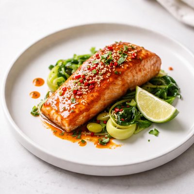 Image of Salmon with Sweet Chili Glaze