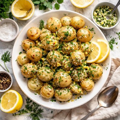 Image of Salt Potatoes with Lemon Herb Butter