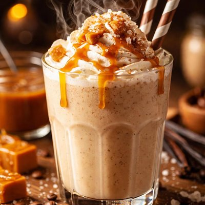 Image of Salted Caramel Vanilla Latte Milkshake